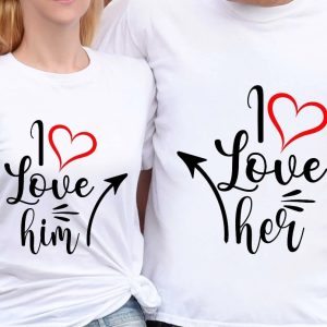 Тениски с надписи за двойки