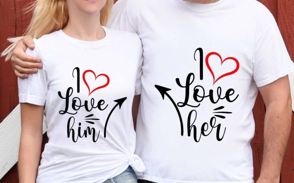 Тениски с надписи за двойки